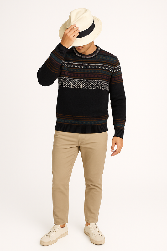 Inti Illa – Black Patterned Sweater