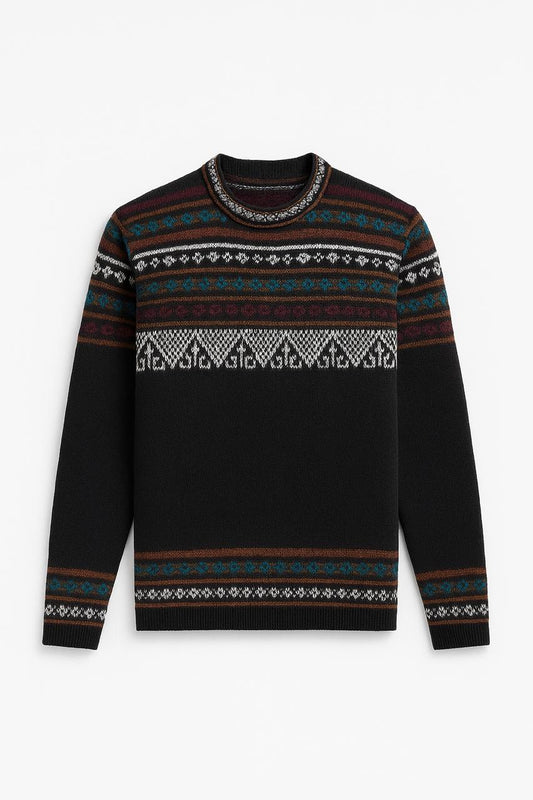 Inti Illa – Black Patterned Sweater