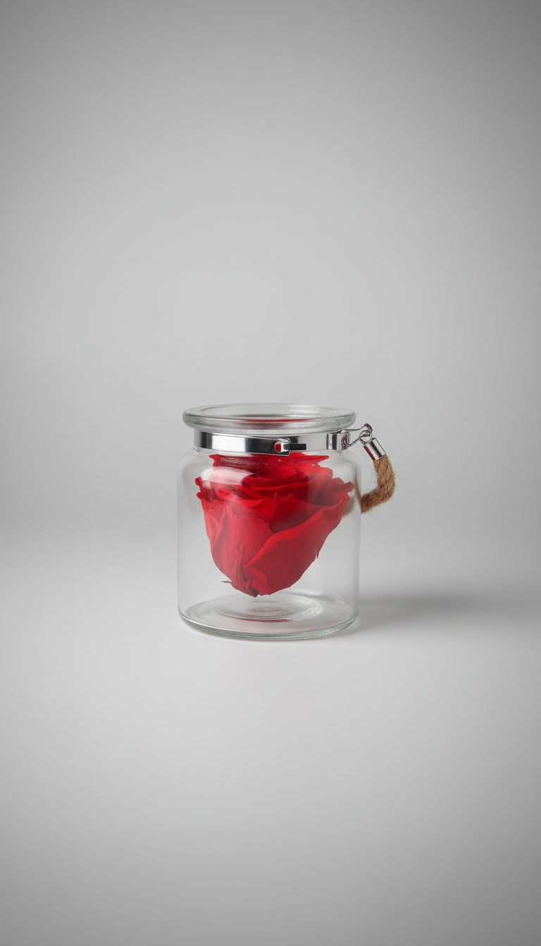 Eternal Rose in Glass Jar