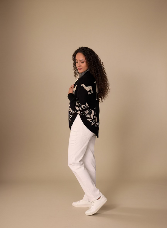 Premium Poncho — Black Allpaqa