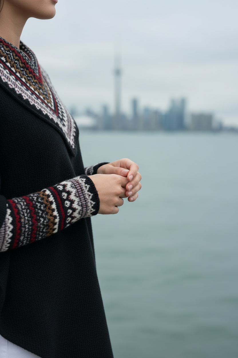 Detail close-up of cuffs